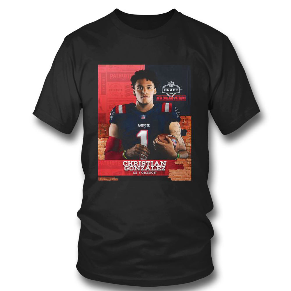 Nfl Draft 2023 Christian Gonzalez New England Patriot T-shirt For Fans