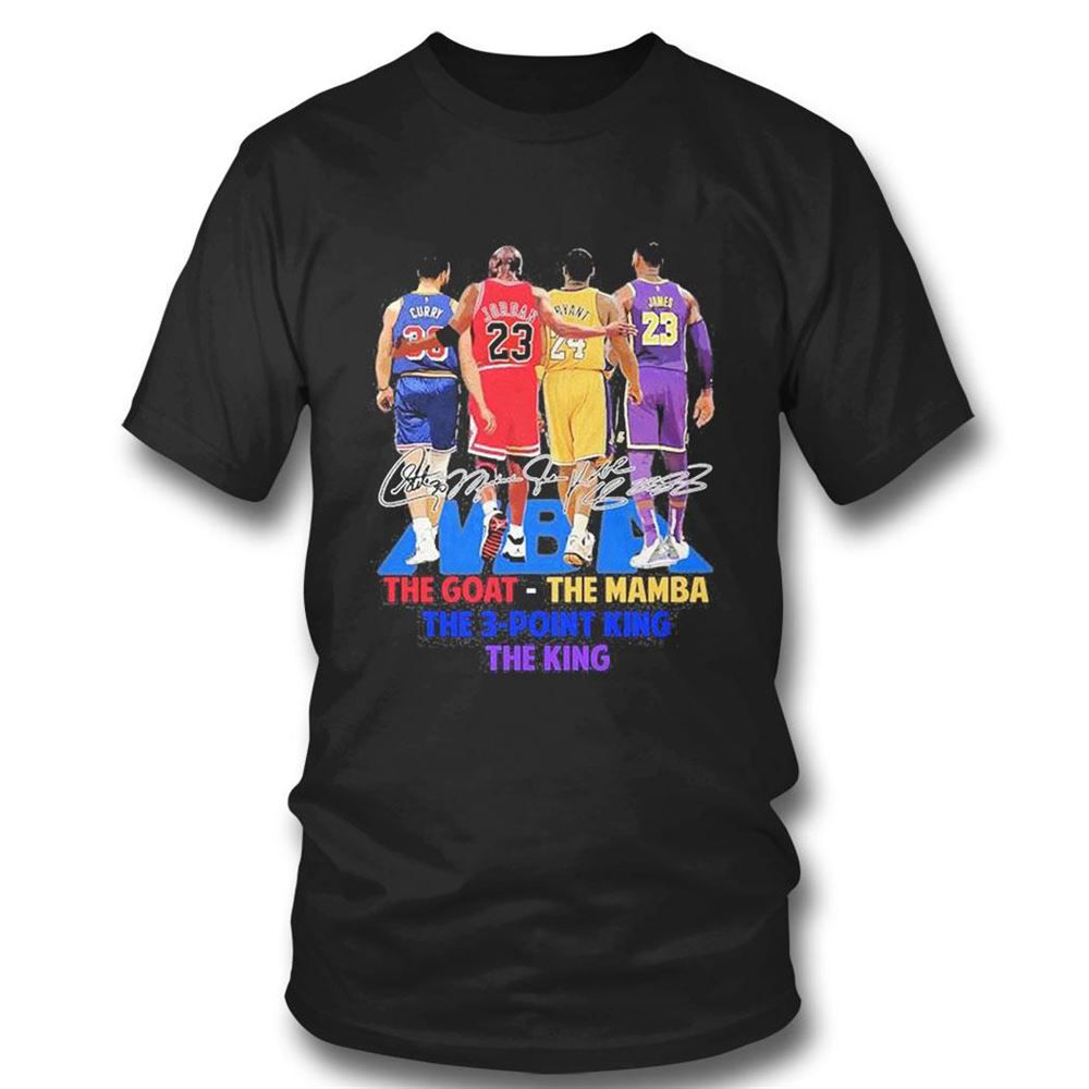 Nba Players The Goat The Mamba The 3 Point King And The King Signatures T-shirt For Fans