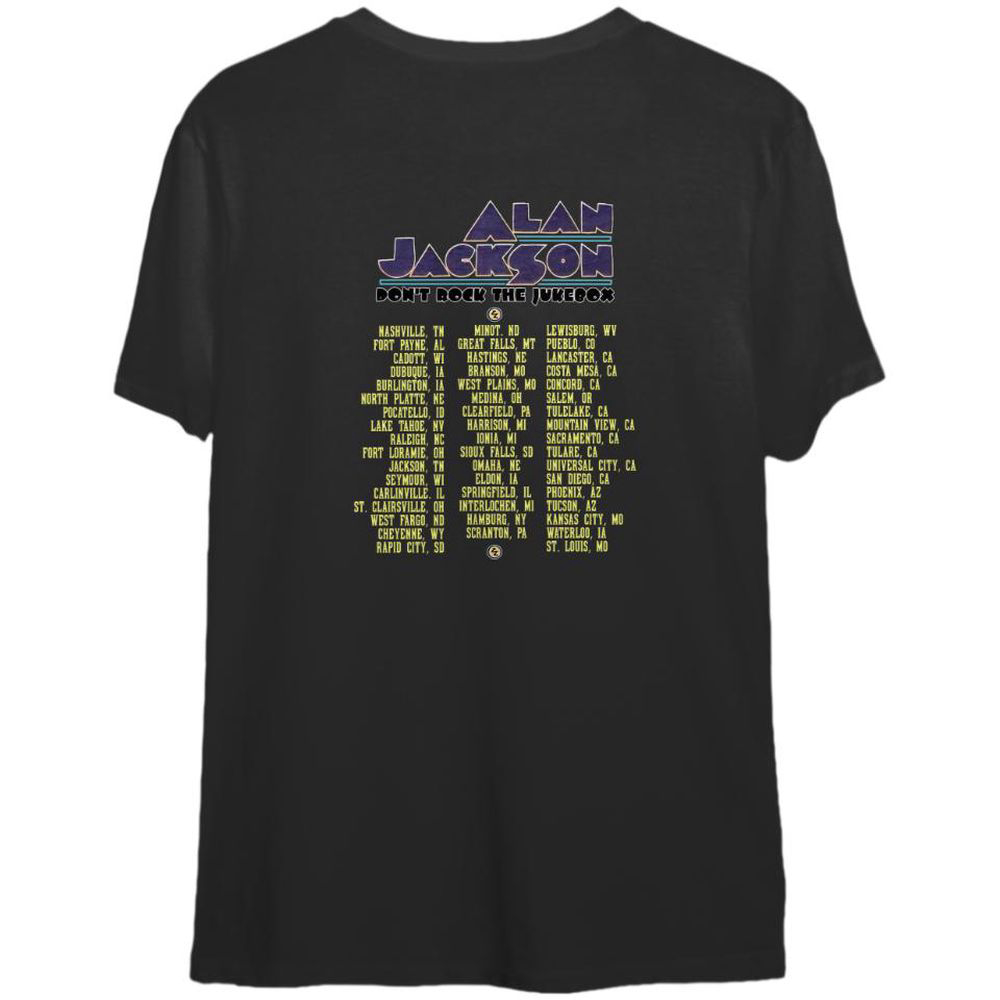 1992 Alan Jackson Don’t Rock The Juke Box Tour T-Shirt, Alan Jackson On Tour 92 T-Shirt For Men And Women