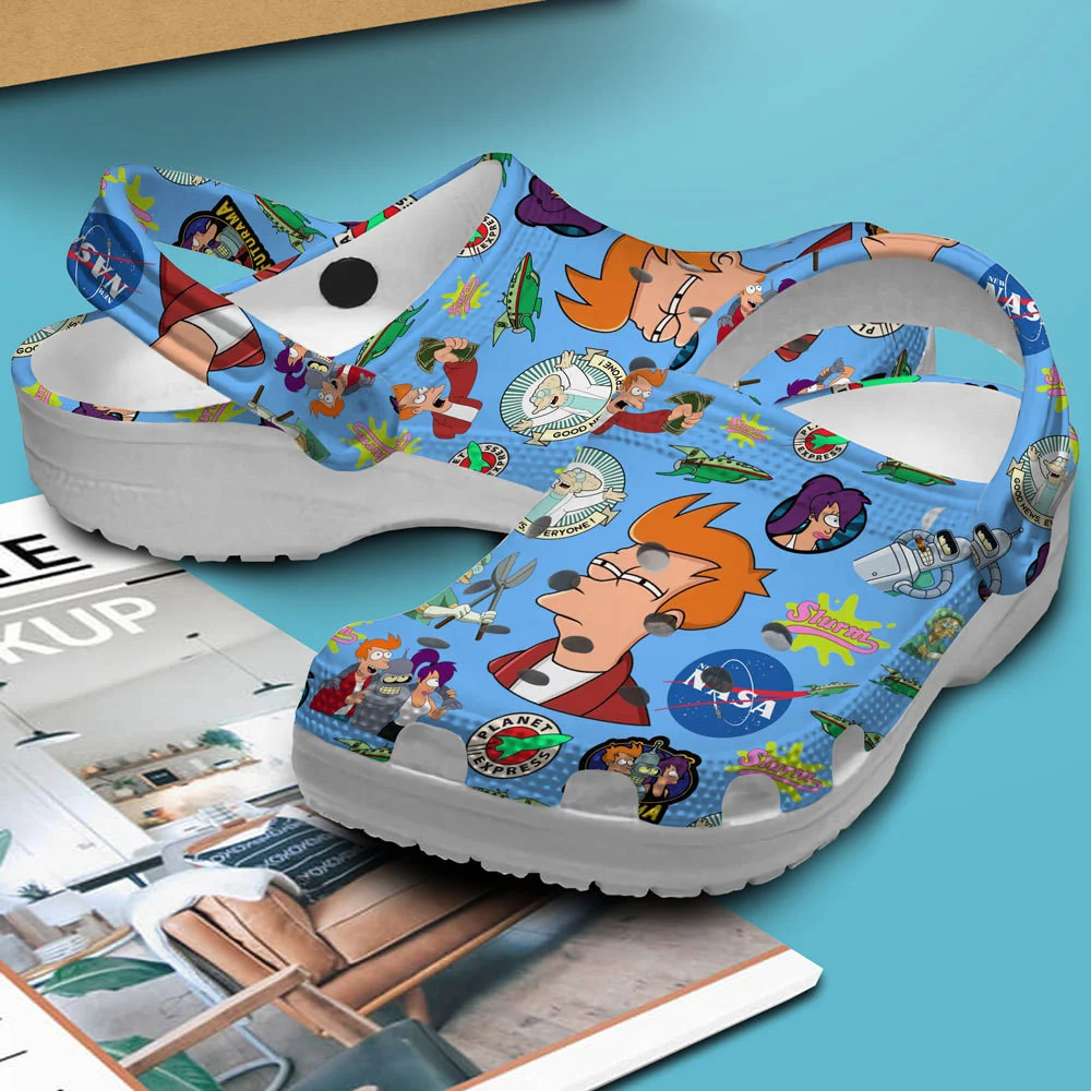 Futurama Cartoon Crocs Crocband Clogs Shoes Best Gift For Men Women And Kid and Kids