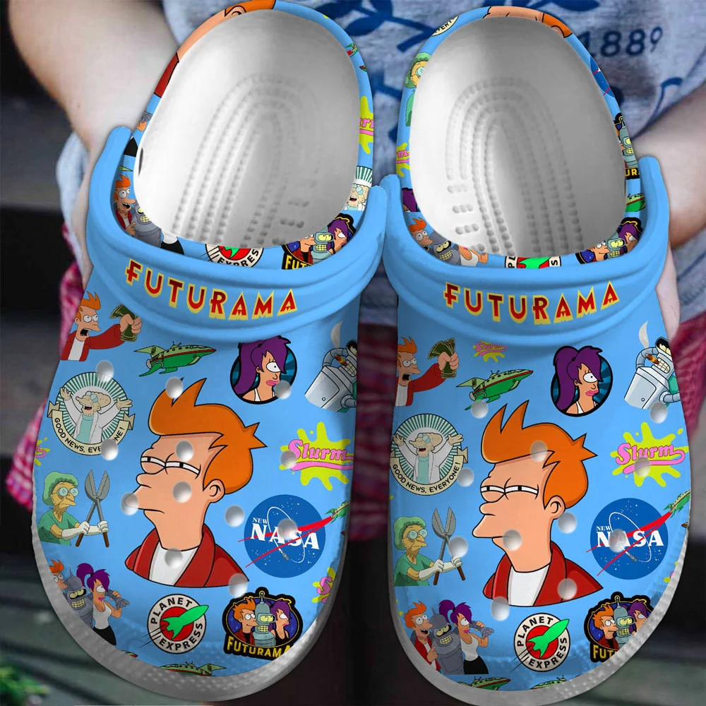 Futurama Cartoon Crocs Crocband Clogs Shoes Best Gift For Men Women And Kid and Kids