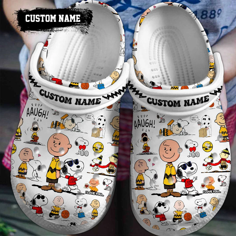 Snoopy Peanuts Cartoon Crocs Crocband Clogs Shoes Custom Name Best Gift For Men Women