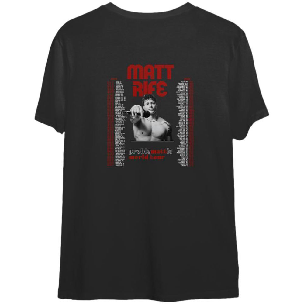 2 SIDED Matt Rife World Tour 2023 with Tour Date Shirt
