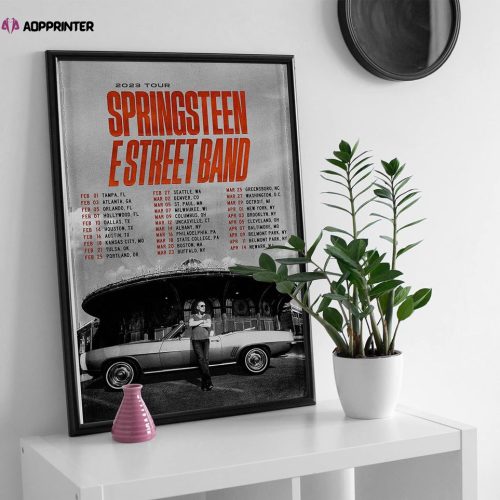 2023 Bruce Springsteen and The E Street Band Tour Dates Poster – Gift For Home Decoration