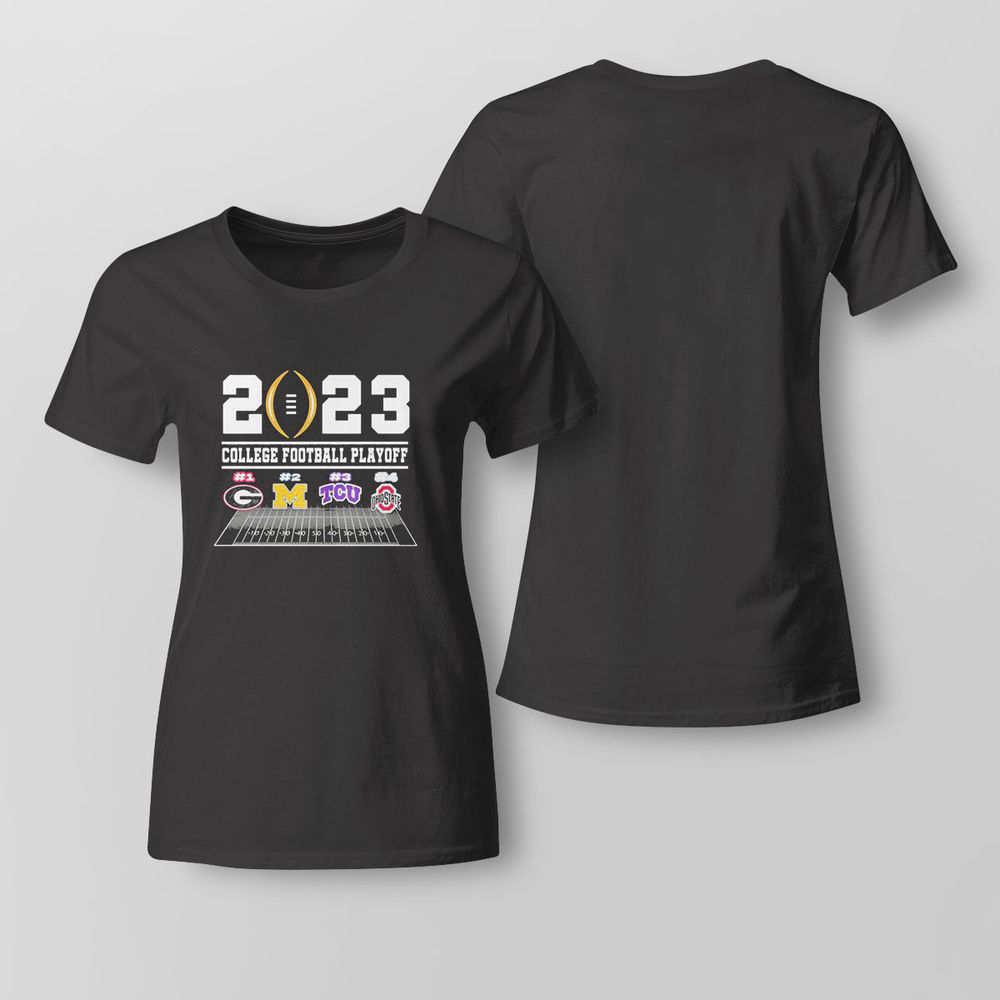 2023 College Football Playoff 1 2 3 4 T-shirt For Fans