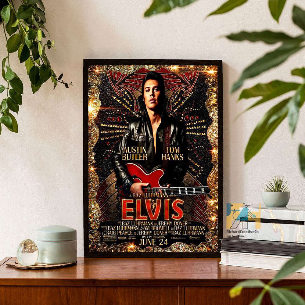 2023 Elvis Movie Poster, Elvis Presley Austin Butler Tom Parker Poster, Gift For Fans