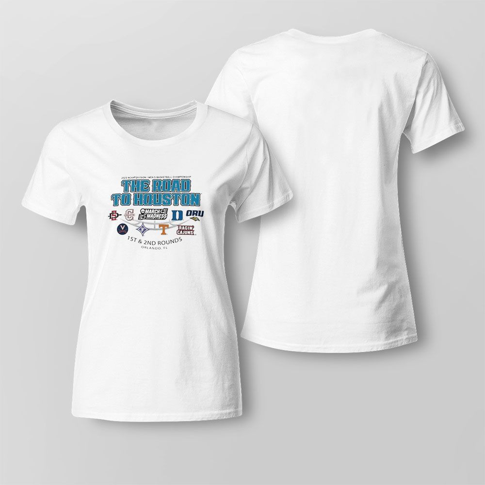 2023 Ncaa Division I Mens Basketball The Road To Houston March Madness 1st 2nd Rounds Orlando T-shirt For Fans