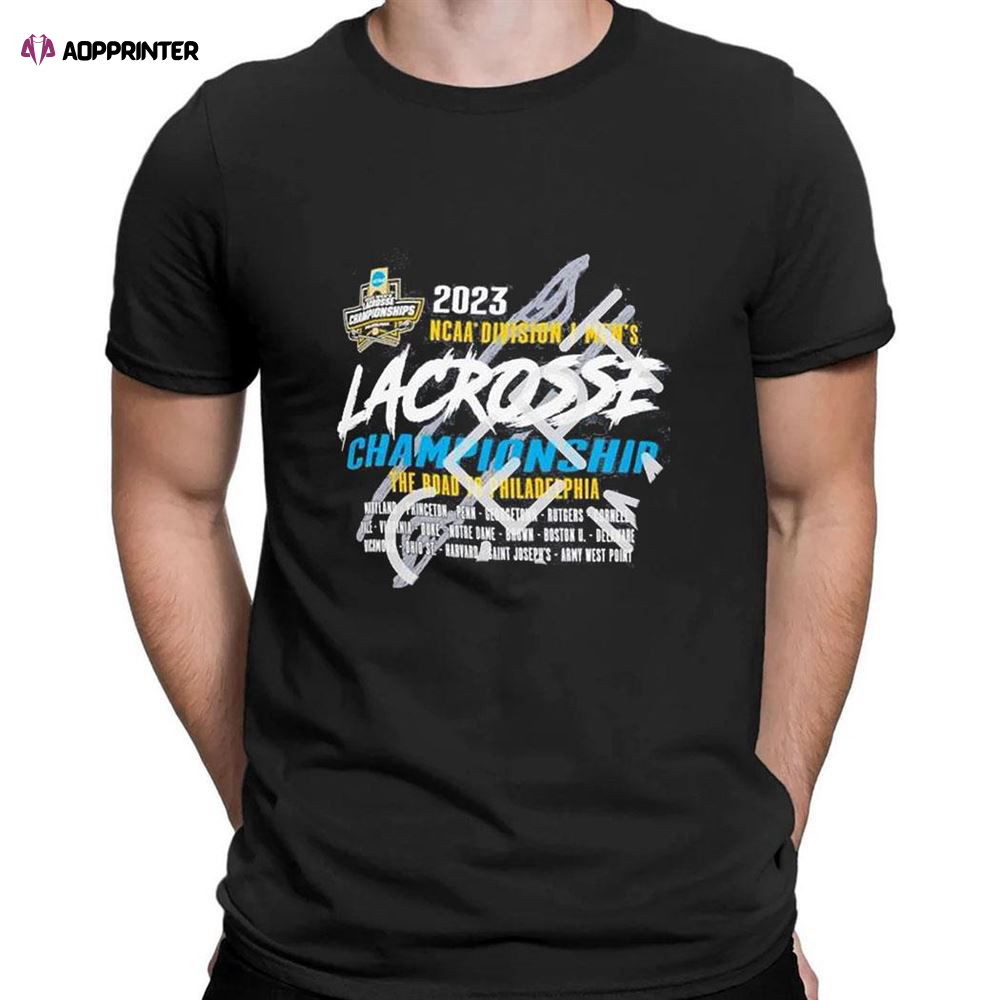 2023 Ncaa Division I Mens Lacrosse Championship T-Shirt For Fans