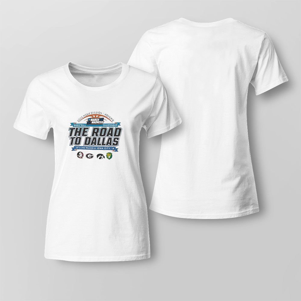 2023 Ncaa Division I Womens Basketball The Road To Dallas March Madness 1st 2nd Rounds Iowa City Ia T-shirt For Fans