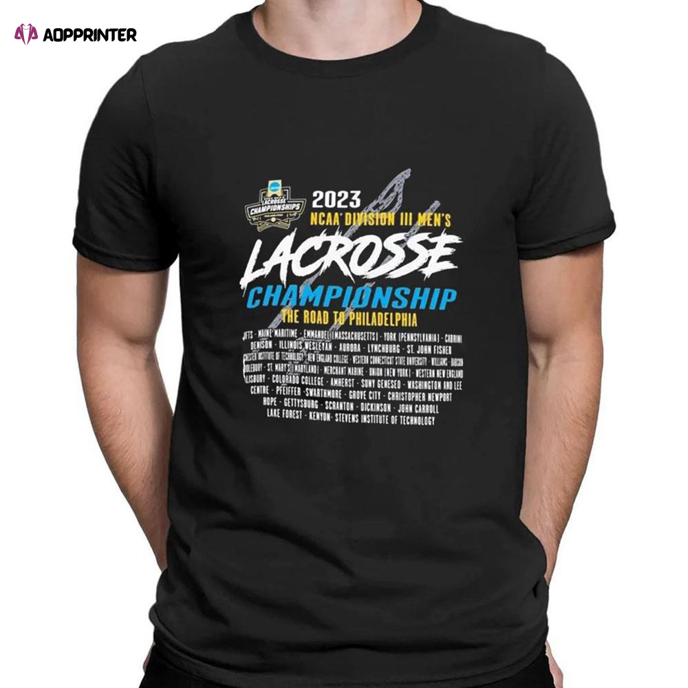 2023 Ncaa Division Iii Mens Lacrosse Championship T-Shirt For Fans