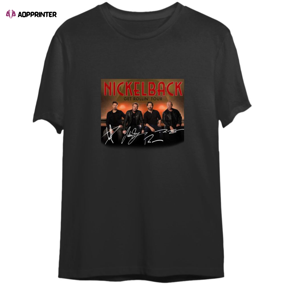 2023 Nickelback Band Concert Shirt, Nickelback Get Rollin’ Tour 2023 Shirt