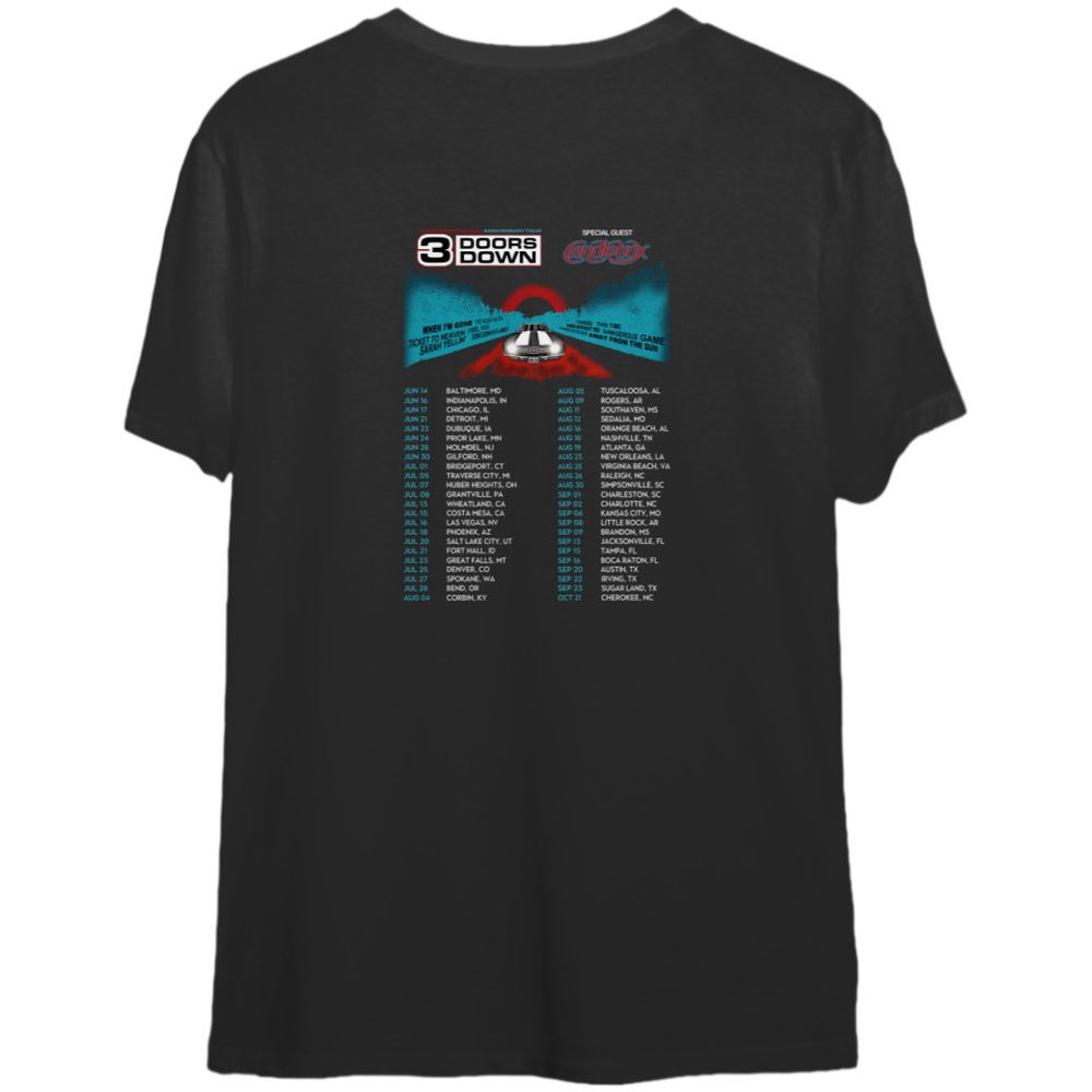 3 Doors Down Band Shirt, Away From the Sun Anniversary Tour 2023 Shirt For Men Women