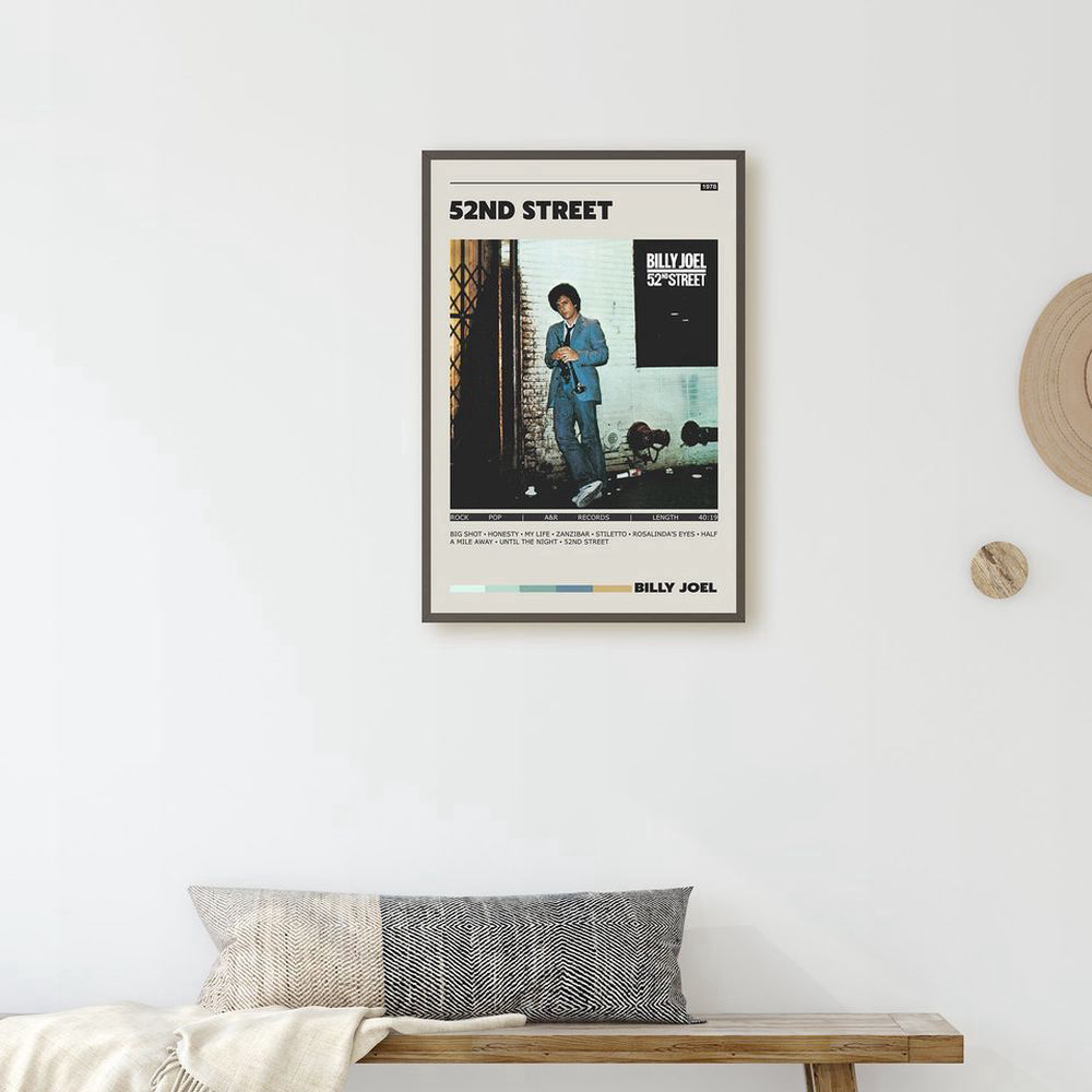 52nd Street Retro Album Poster  Billy Joel Retro Album Poster – Gift For Home Decoration