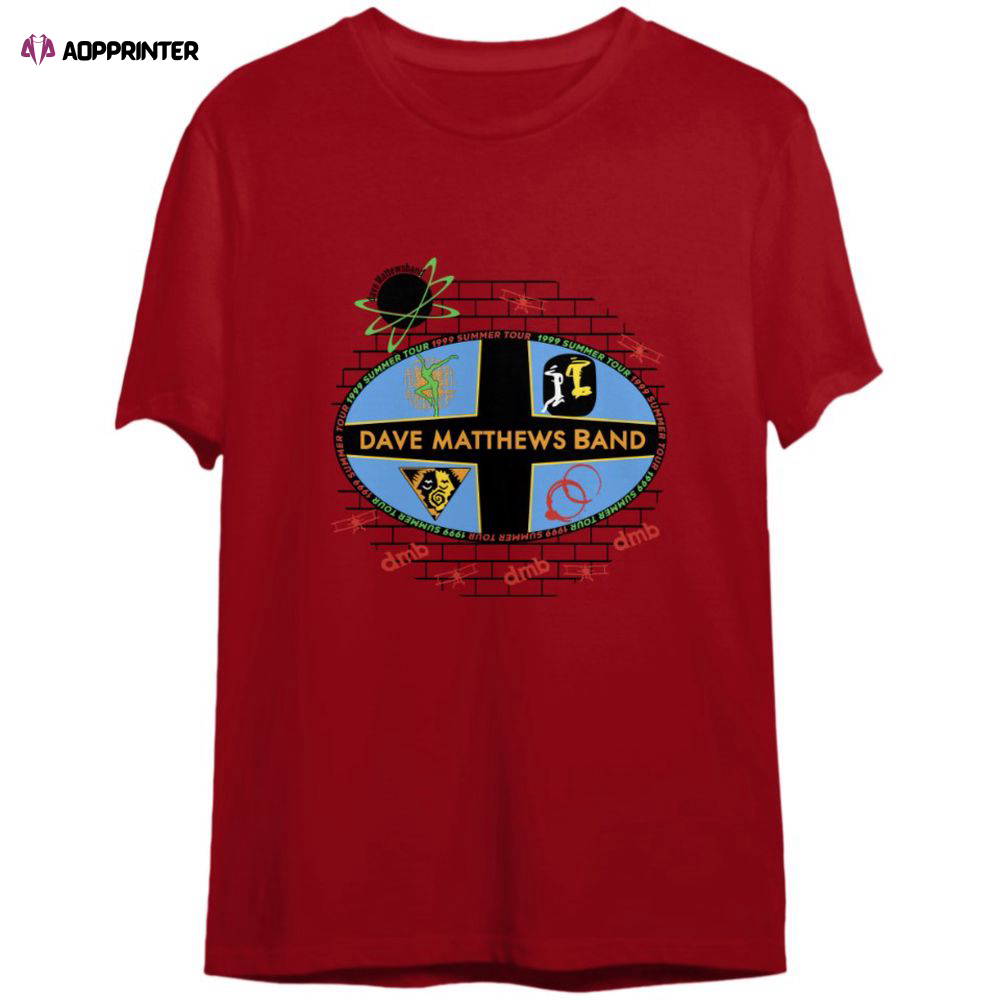 90s Dave Matthews Band Summer Tour 1999 T-Shirt For Men And Women