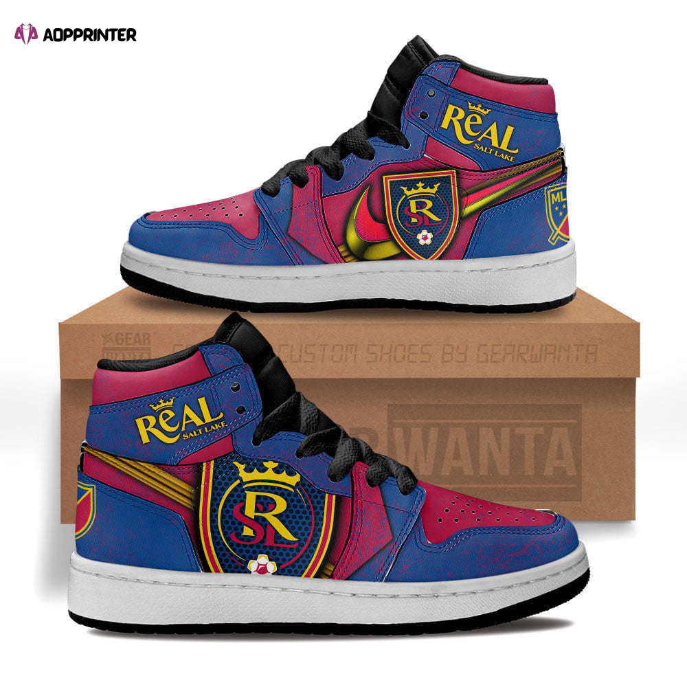 Air JD Hightop Shoes MLS Real Salt Lake Air Jordan 1 High Sneakers For Men Women