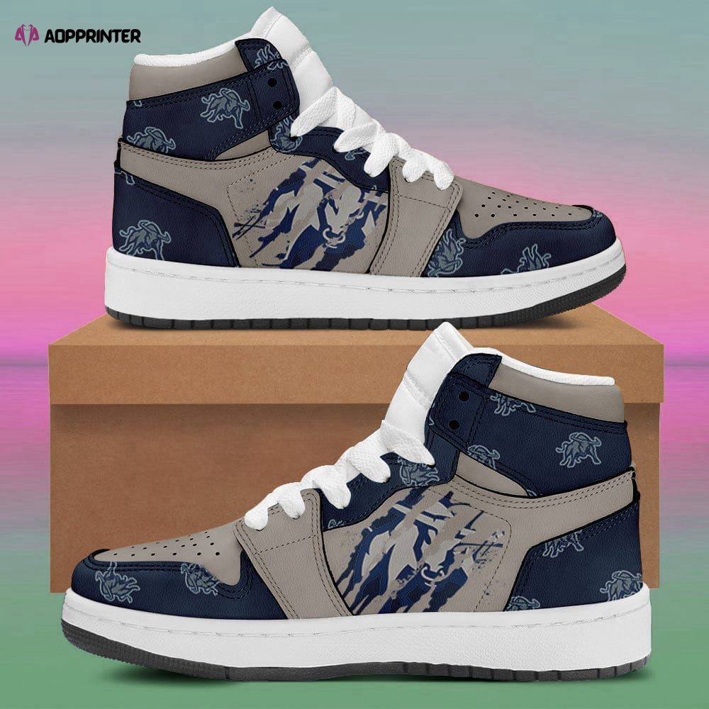 Air JD Hightop Shoes NCAA Utah State Aggies Logo Air Jordan 1 High Sneakers For Men Women