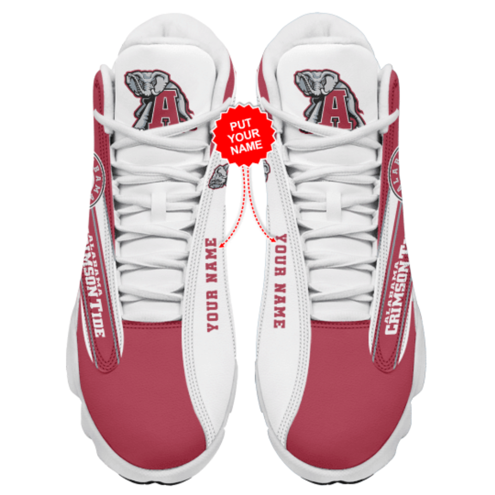 Alabama Crimson Tide Custom Name Air Jordan 13 Sneakers, Best Gift For Men And Women