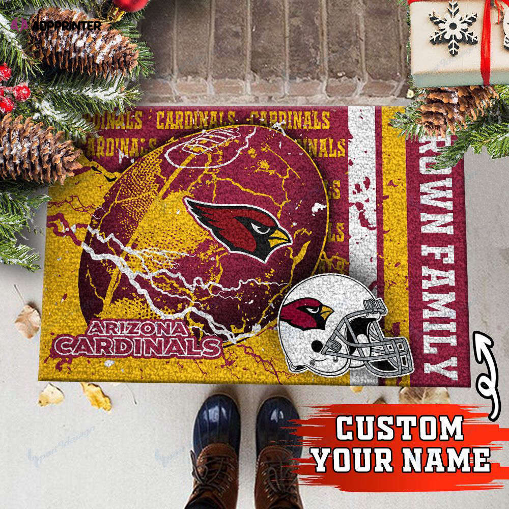 Arizona Cardinals Personalized Doormat, Gift For Home Decor