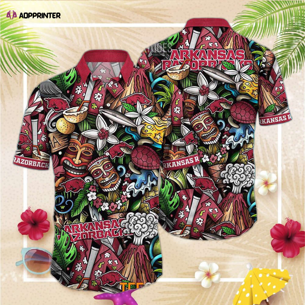 Arkansas Razorbacks Ncaa Mens Floral Special Design Hawaiian Shirt For Men Women