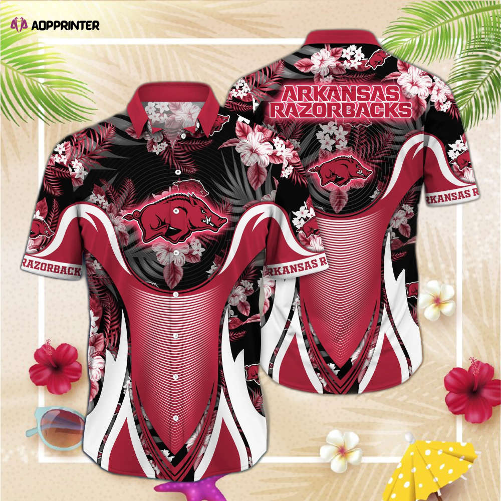 Arkansas Razorbacks NCAA2 Flower Hawaii Shirt And Tshirt For Fans, Summer Football Shirts NA48540