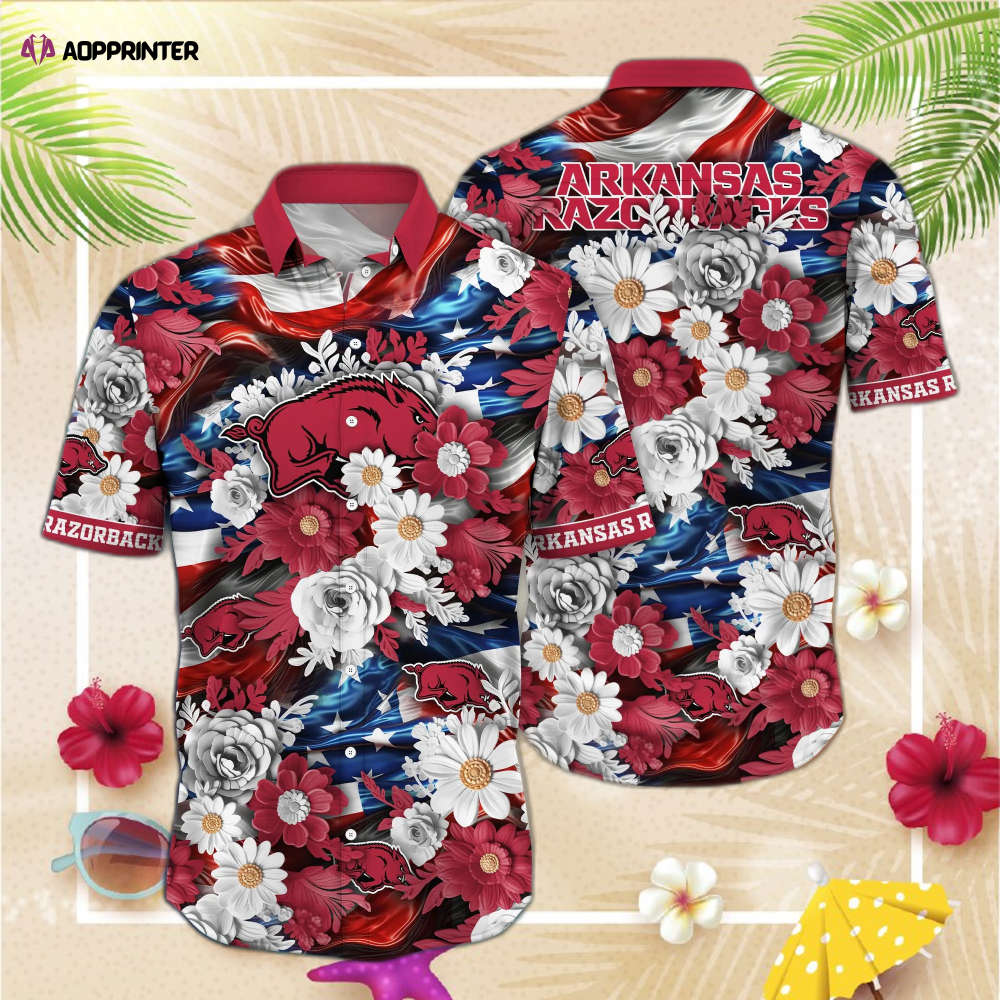 NCAA Arkansas Razorbacks Hawaiian Shirt Summer Aloha Stress Blessed Obsessed