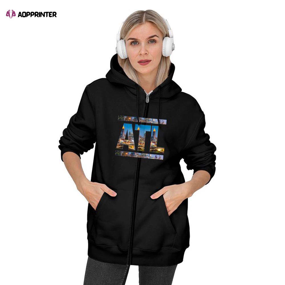 ATL – Atlanta Zip Hoodie, Gift For Men And Women