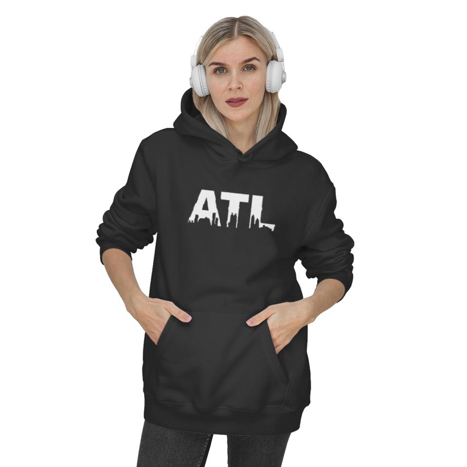 ATL White Skyline – Atlanta – Hoodie, Gift For Men And Women