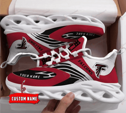 Denver Broncos Custom Name Stripe 3D Max Soul Sneaker Shoes  Personalized Shoes For Men Women