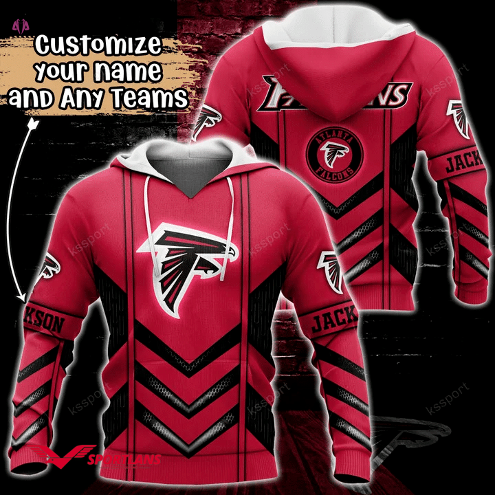 Atlanta Falcons NFL Custom Name 3D Hoodie, Best Gift For Men And Women