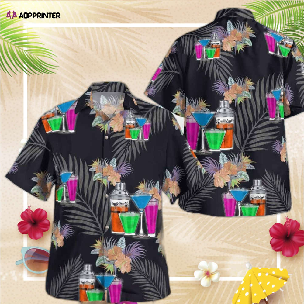 Awesome Bartender AOP Hawaii Shirt, For Men And Women