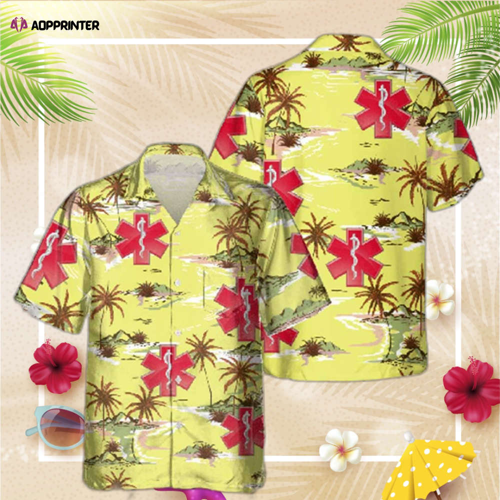 Awesome EMT AOP Pocket Hawaiian Shirt, Gift For Men Women