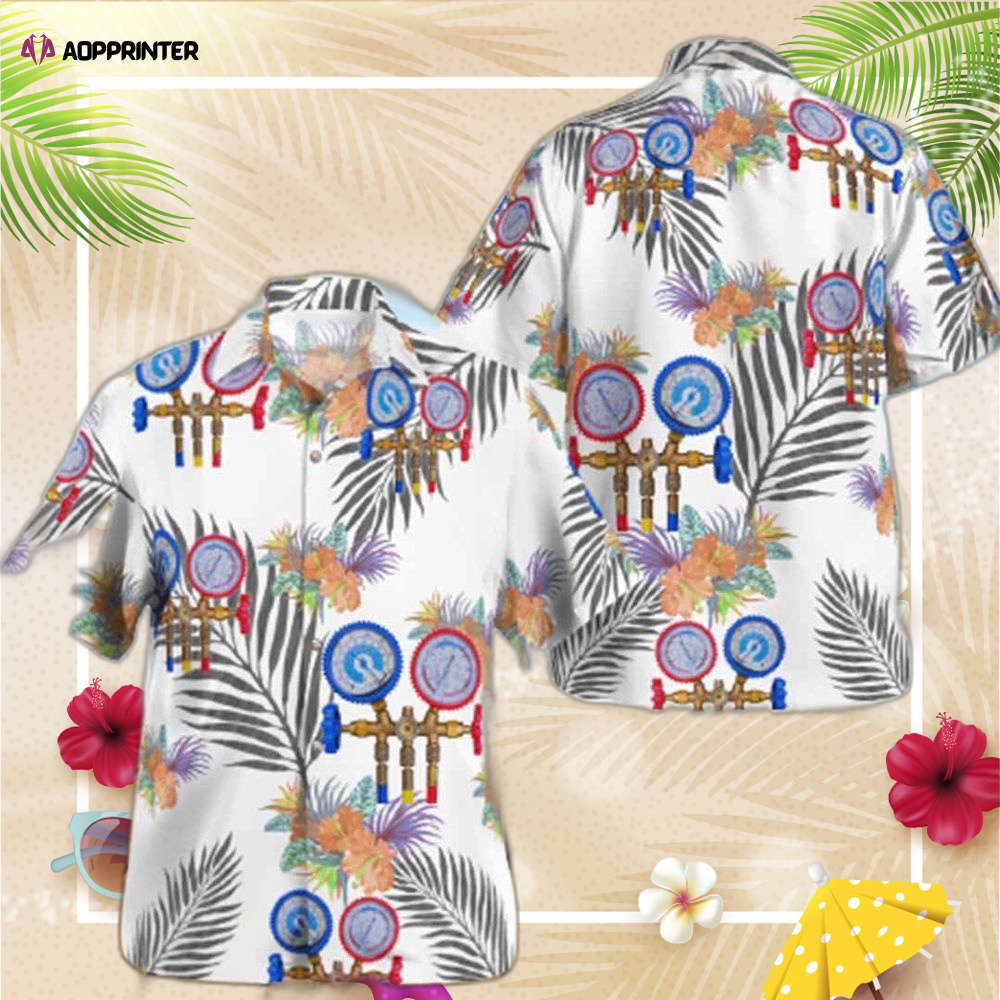 Awesome Electrician  AOP Pocket Hawaiian Shirt, Gift For Men Women