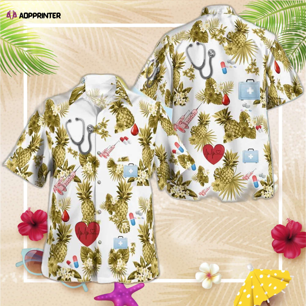 Awesome Nurse AOP Hawaii Shirt  , Gift For Men Women