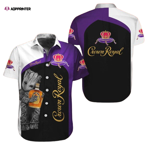 Baby Groot Crown Royal Hawaiian Shirt For Men Women