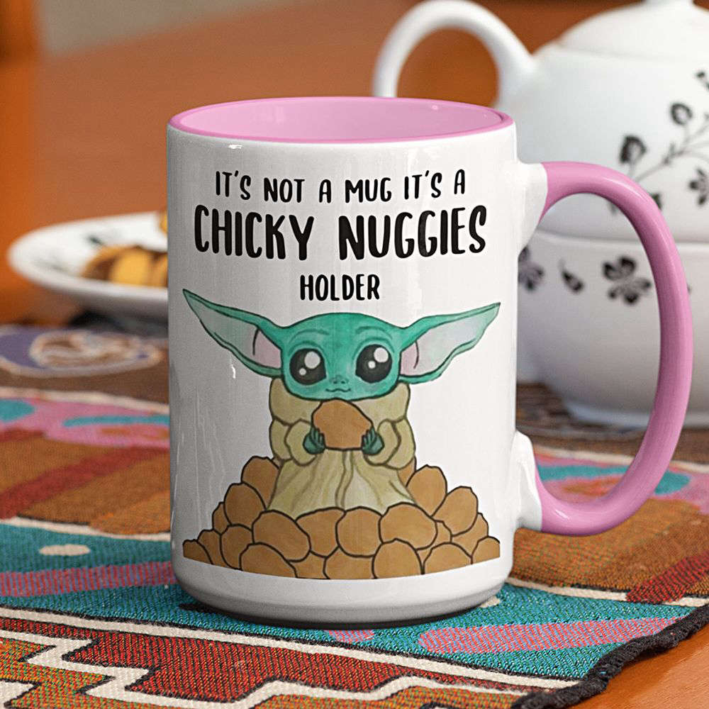Baby Yoda Coffee Mug, Its A Chicky Nuggies Holder Mug, , Ceramic Cup,  and 15oz Sizes