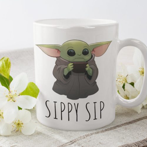 Baby Yoda Mug,Sippy Sip Mug, Best Yoda Gift, Baby Yoda Coffee Mug,
