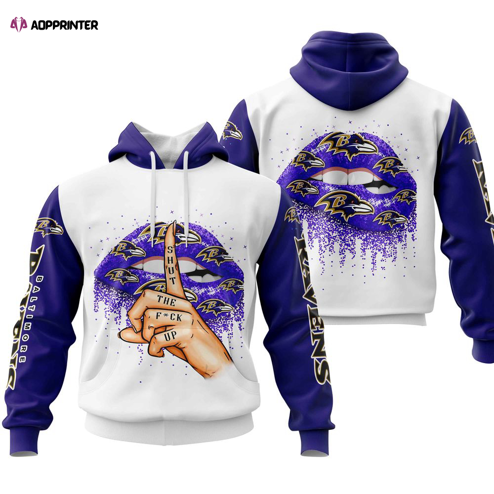 Baltimore Ravens Lips Hoodie, Gift For Men And Women