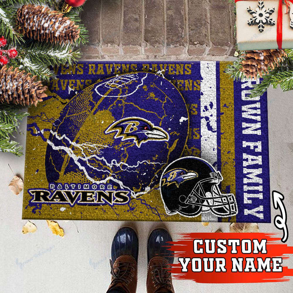 Baltimore Ravens Personalized Doormat, Gift For Home Decor