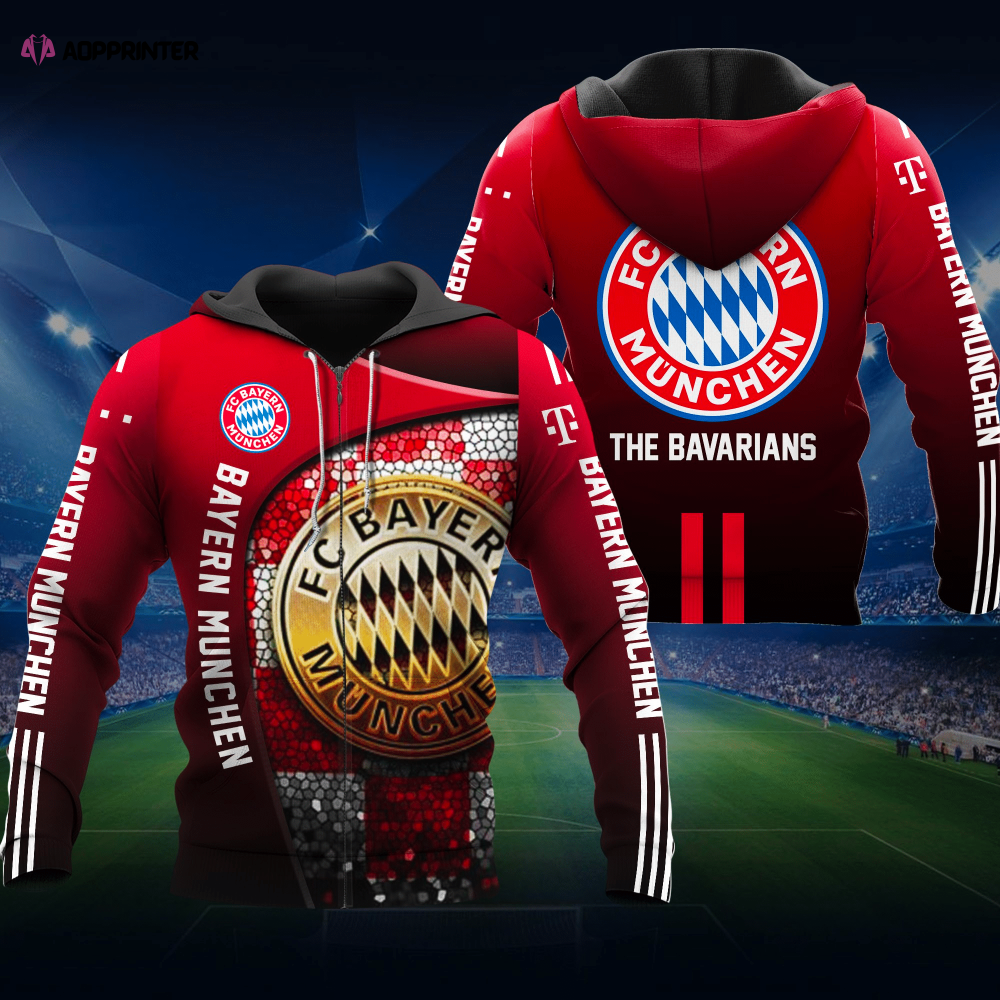 Bayern München 3D Zip-up Hoodie, Best Gift For Men And Women