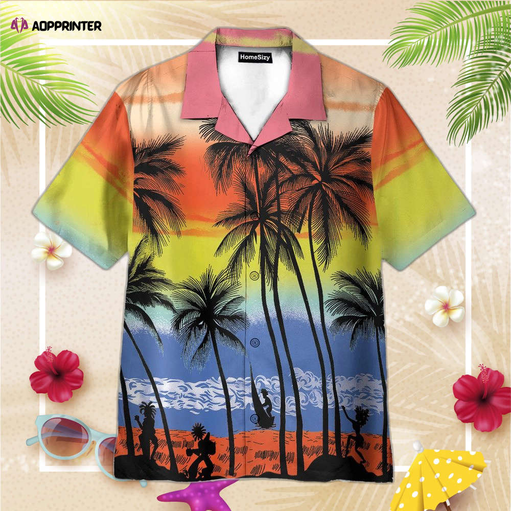 Beach Colorful Hawaiian Shirt, Gift For Men Women