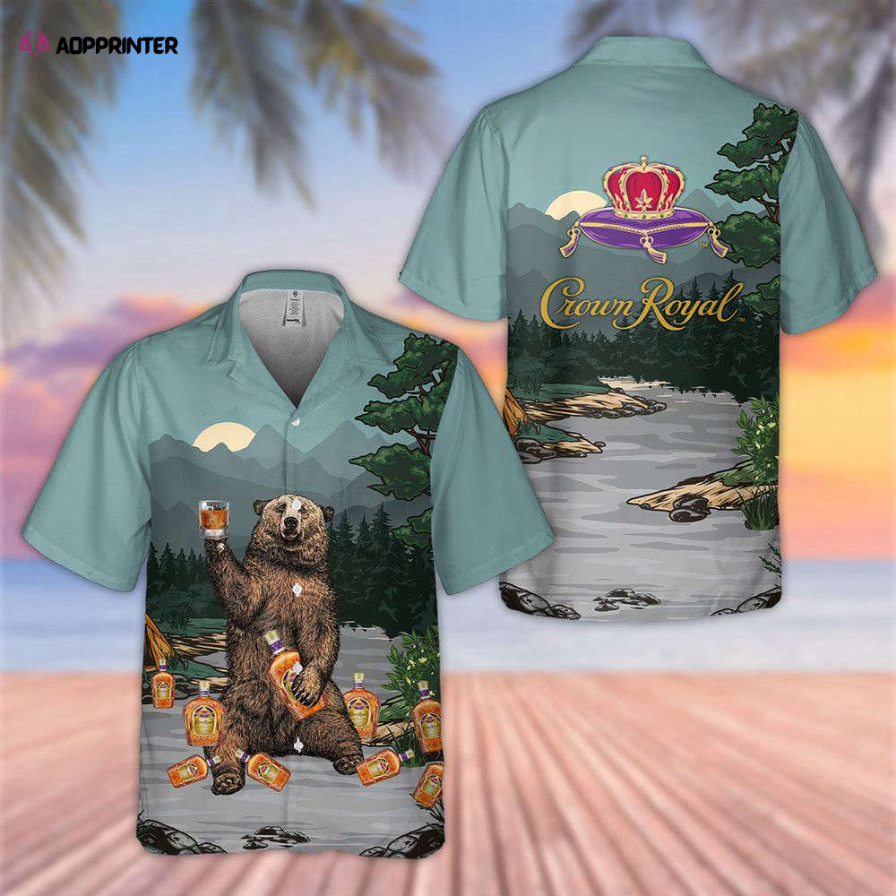 Bear Drinks Crown Royal Hawaiian Shirt For Men Women