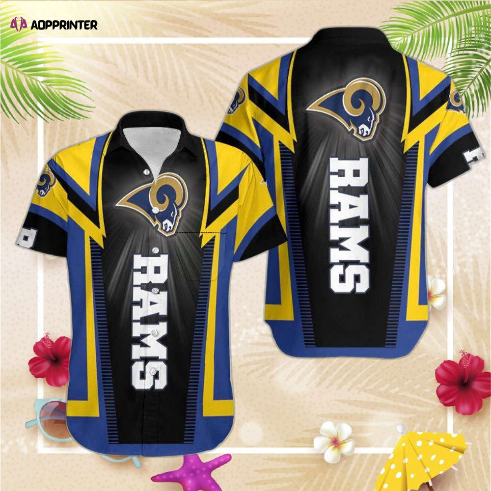 Los Angeles Rams Flowers Hawaii Shirt and Shorts Summer Collection