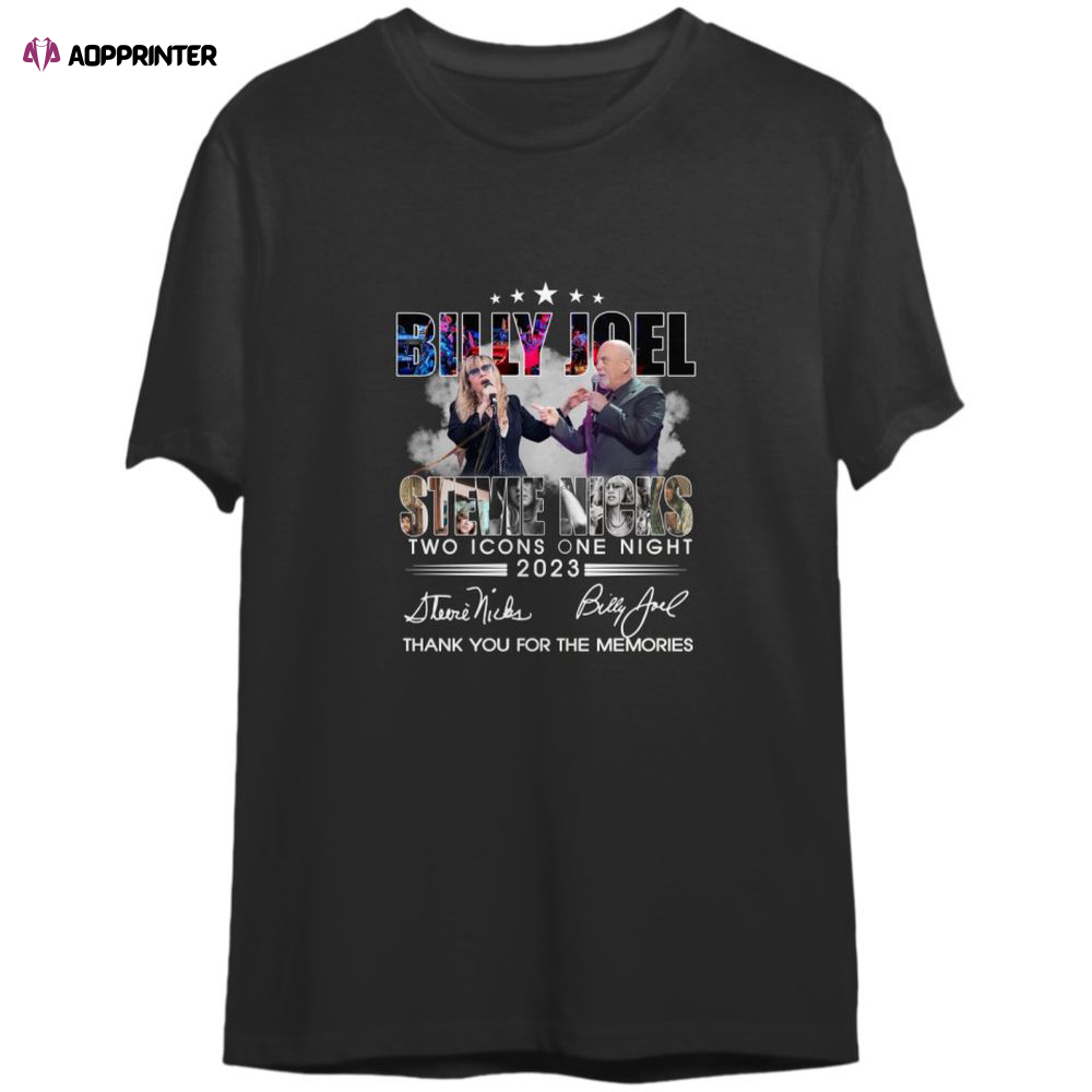 Billy Joel Stevie Nick Two Icons One Night TShirt, For Men And Women