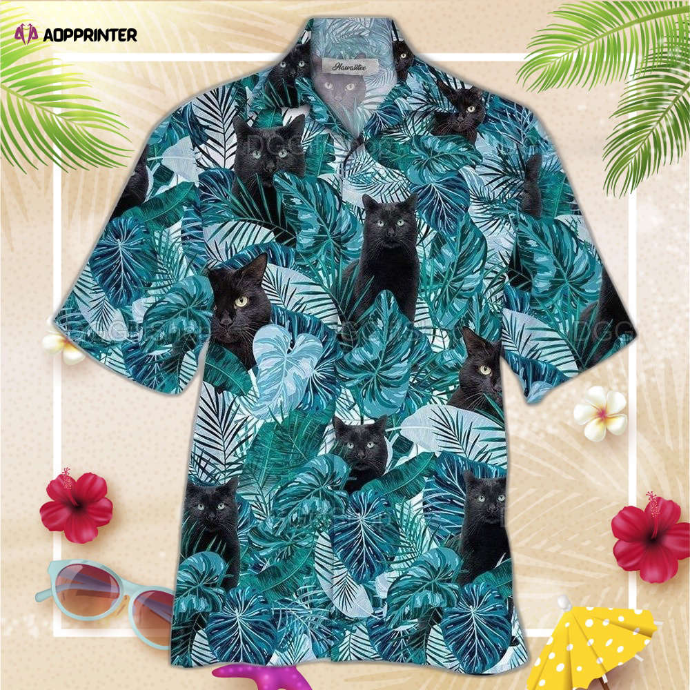 Black Cat Hawaiian Shirt, Gift For Men And Women