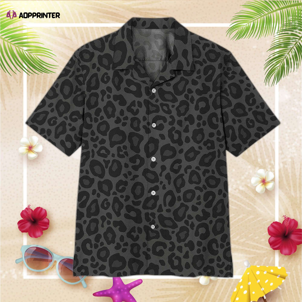 Black Leopard Custom Hawaiian Shirt, Gift For Men And Women