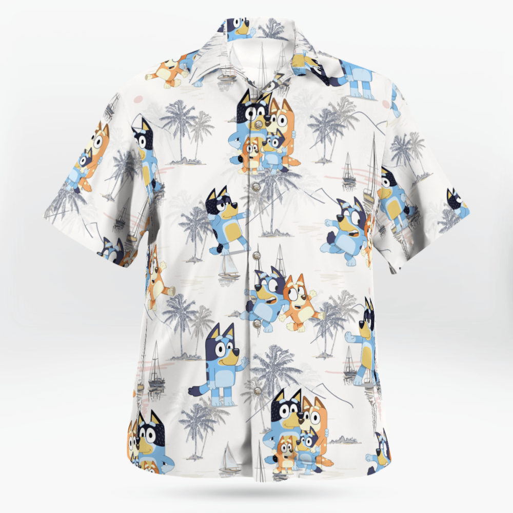 Bluey Family Funny Family Hawaiian Shirt, Gift For Men Women