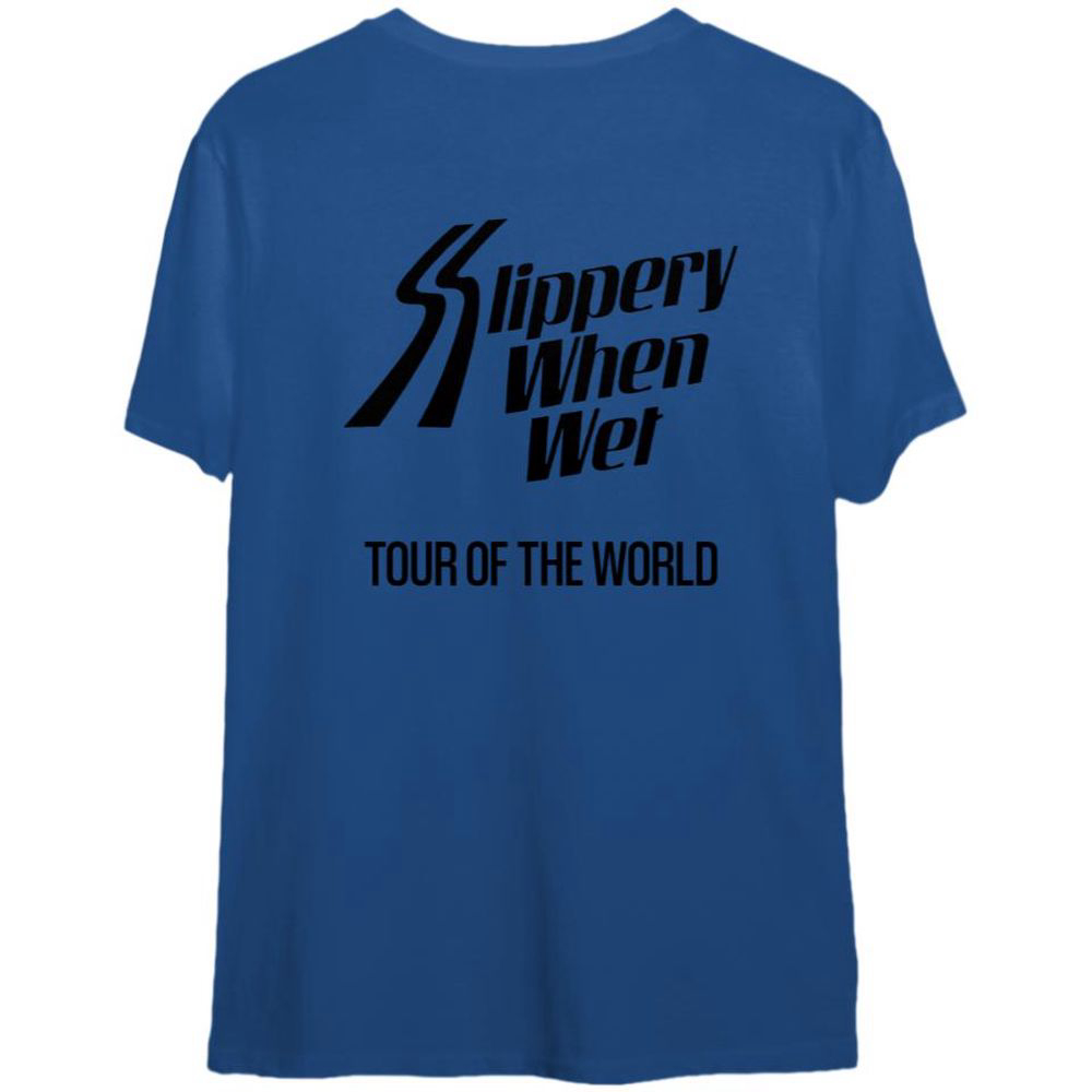 Bon Jovi Slippery When Wet Tour Of The World 1986-87 T-Shirt For Men And Women
