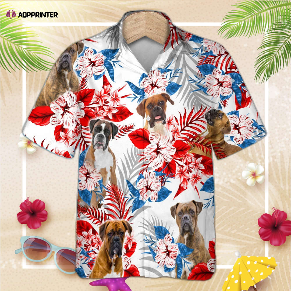 Boxer Hawaiian Shirt, Dog Summer Aloha Shirt, Gift For Men And Women