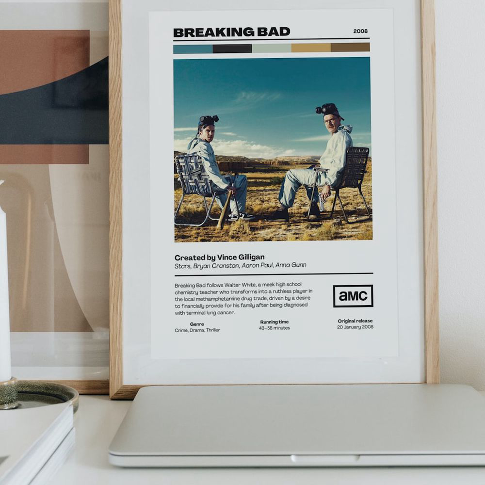 Breaking Bad – Tv Series Print | Modern Vintage |Minimalist, Tv Series Poster – Gift For Decor