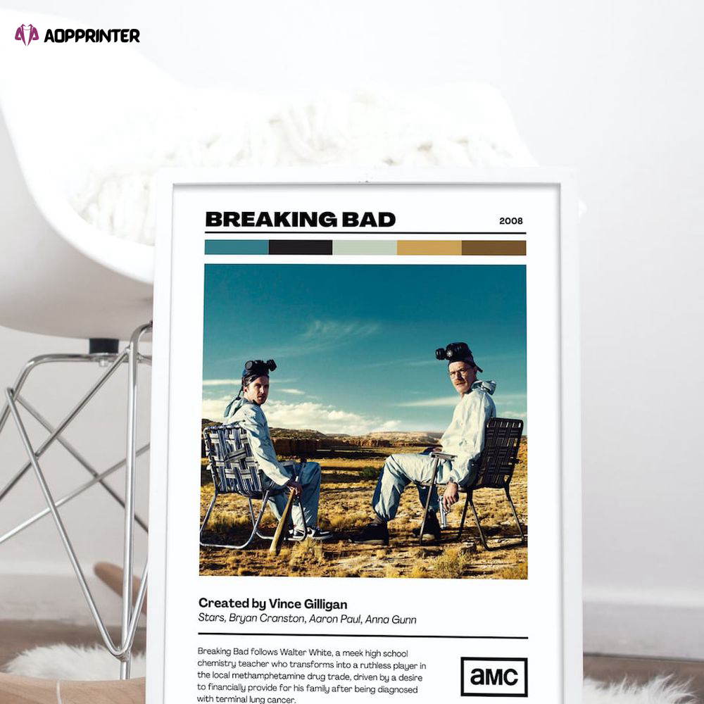 Breaking Bad – Tv Series Print | Modern Vintage |Minimalist, Tv Series Poster – Gift For Decor